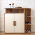 Shoe Cabinet | White & Wood | 100 x 40 x 100 cm | SU59