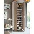 Shoe Cabinet | White & Wood | 80 x 40 x 200 cm | SU67