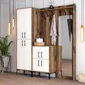 Shoe Cabinet | Wood & White | 200 x 40 x 180 cm | SU81