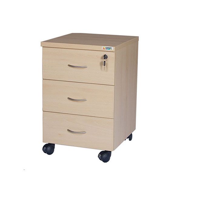 DR28 beige three-drawer unit