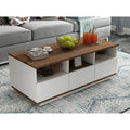 Rectangular Table TA76 | White & Wood | 120 × 50 × 40 cm – MDF