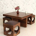 Rectangular Table TA3 | Brown | 80 × 80 × 40 cm – MDF