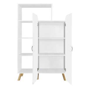Interior view of white MDF shoe cabinet