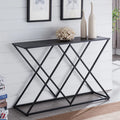 كونسول مودرن KT107 أسود 100×30×90 سم – استيل × MDF