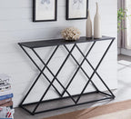 كونسول مودرن KT107 أسود 100×30×90 سم – استيل × MDF
