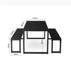 طقم طاولة مودرن SF102 أسود 120×80 سم – معدن × MDF