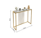 كونسول مودرن KT109 أبيض × ذهبي 110×35×90 سم – استيل × رخام
