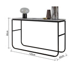 كونسول مودرن KT115 أسود 120×40×90 سم – فولاذ × رخام