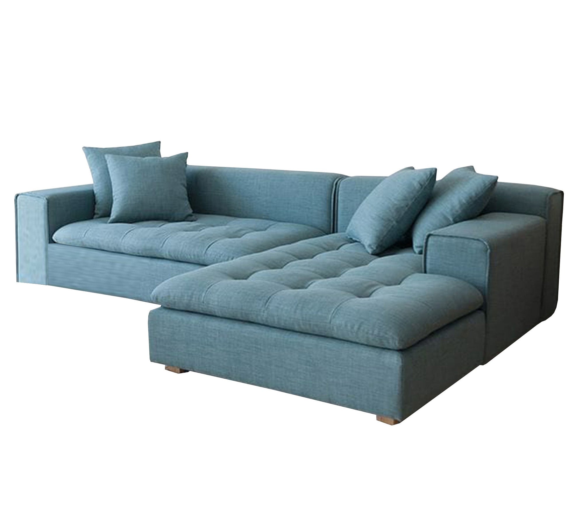 ركنة حرف L RA106 أزرق 220×85×85 سم – كابوتونيه فاخر