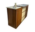 غرفة سفرة مودرن SF108 بني × أبيض 160×90 سم – خشب MDF