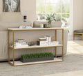 كونسول مودرن KT105 ذهبي 120×40×90 سم – فولاذ × MDF
