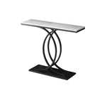 كونسول مودرن KT110 أسود × رخام أبيض 120×40×90 سم – حديد مطلي
