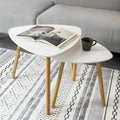 White Wooden Coffee Table – 40 × 40 × 50 cm | CT11