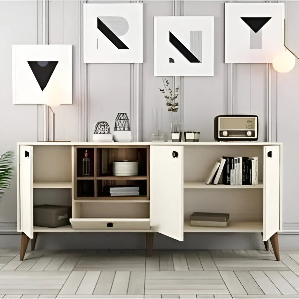 Buffet | White & Wood | 160 × 40 × 100 cm | BT51