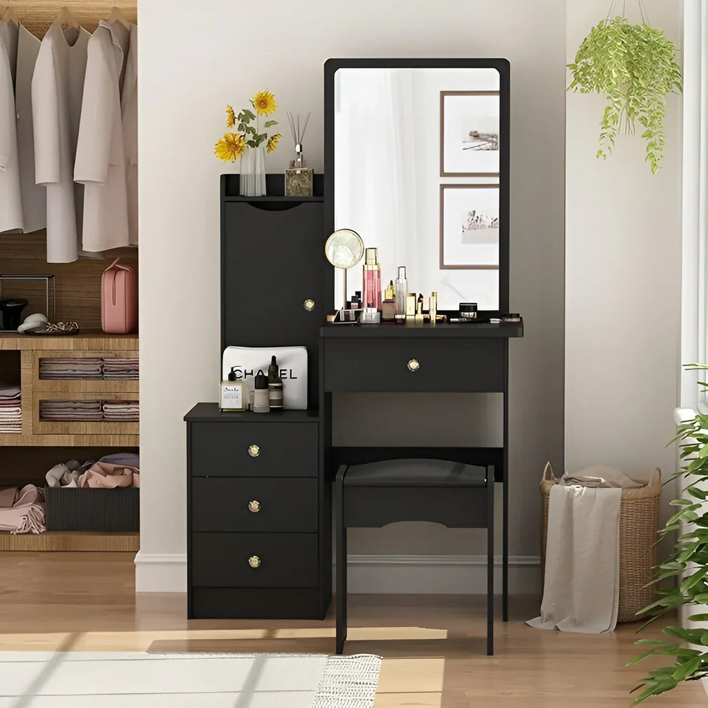 Dressing Table | Black & Gold | 140 x 90 x 40 | DT49