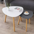 Grey & White Coffee Table – 40 × 40 × 50 cm | CT14