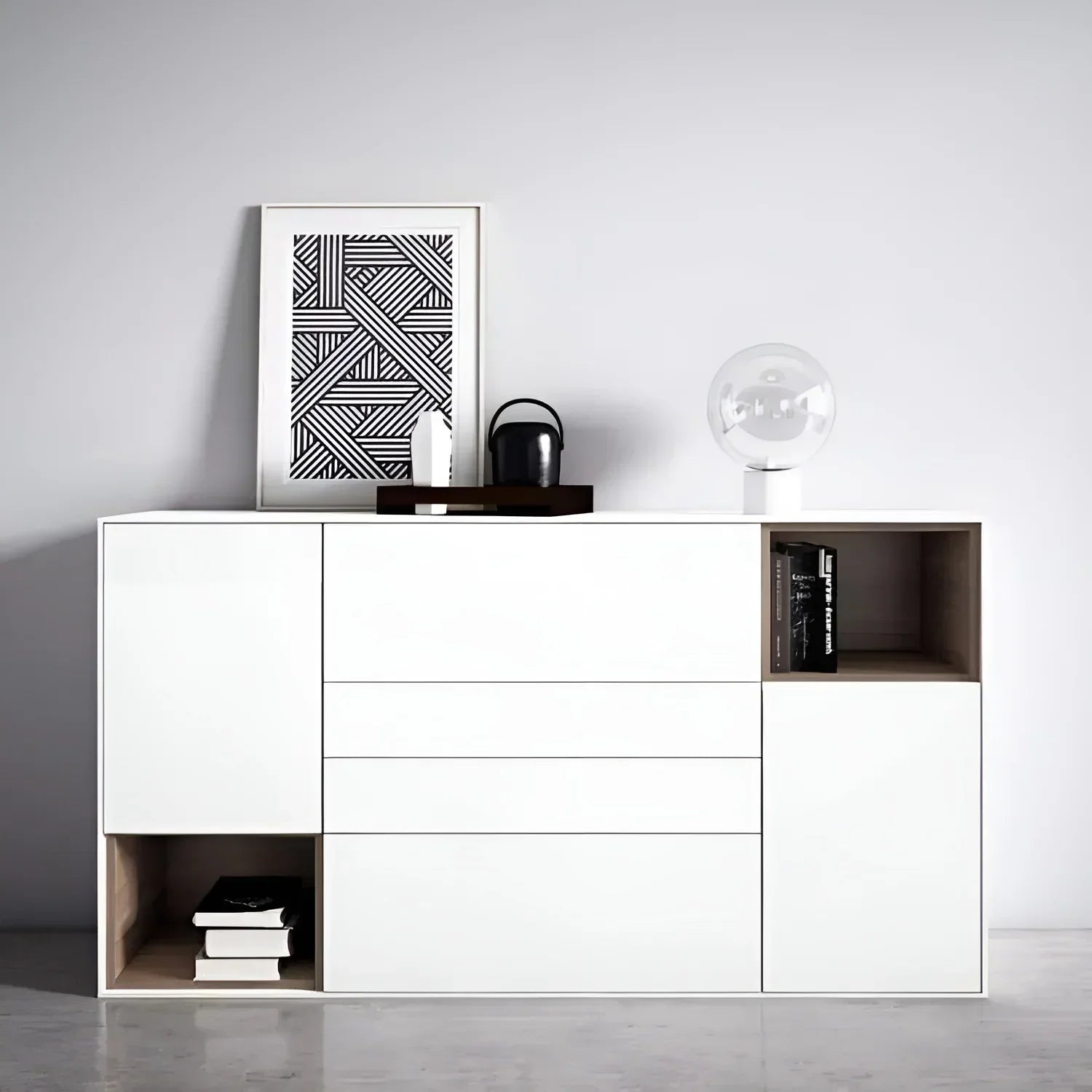 Buffet | White & Wood | 160 × 40 × 100 cm | BT50