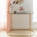 كونسول مودرن KT103 ذهبي 120×40×90 سم – فولاذ × زجاج