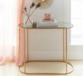 كونسول مودرن KT103 ذهبي 120×40×90 سم – فولاذ × زجاج
