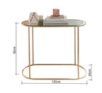 كونسول مودرن KT103 ذهبي 120×40×90 سم – فولاذ × زجاج