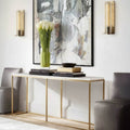 كونسول مودرن KT113 ذهبي 120×35×180 سم – استيل × MDF