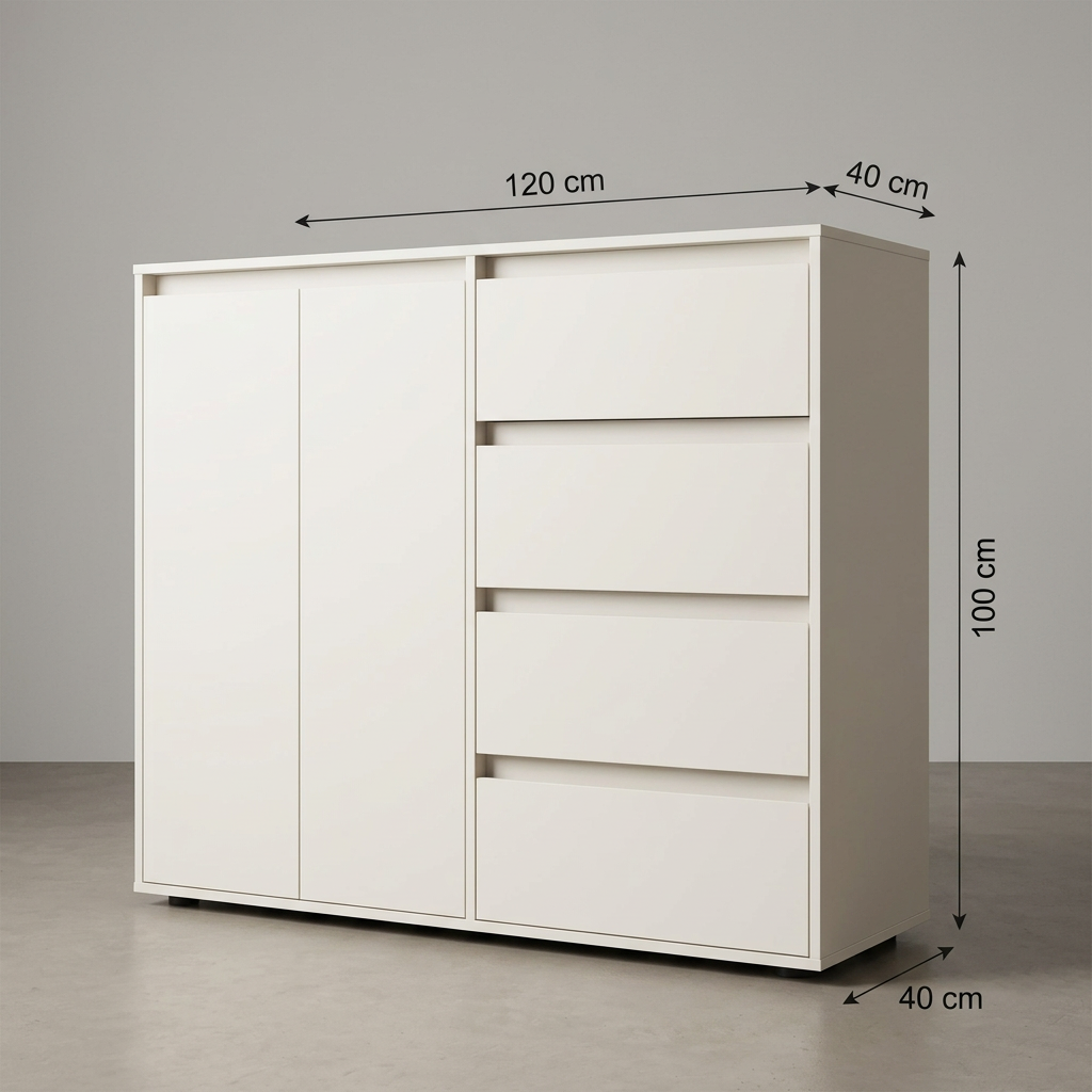 Shoe cabinet su390 dimensions width 120 cm height 100 cm depth 40 cm
