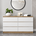 DR41 enhanced original photo of white six-drawer chest