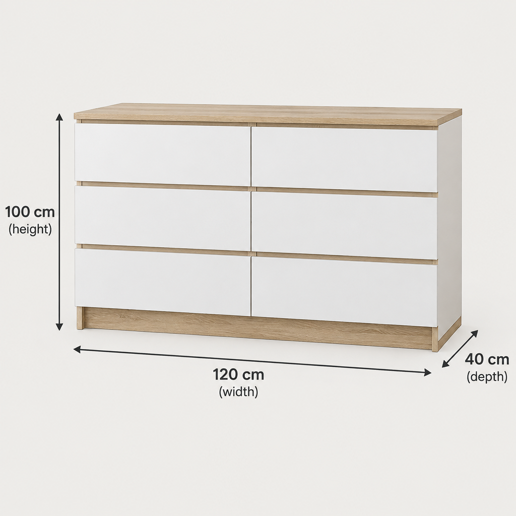 DR41 dimensions: width 120 cm, height 100 cm, depth 40 cm