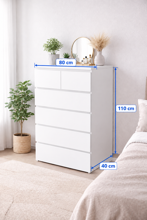 DR51 dimensions: width 80 cm, height 110 cm, depth 40 cm