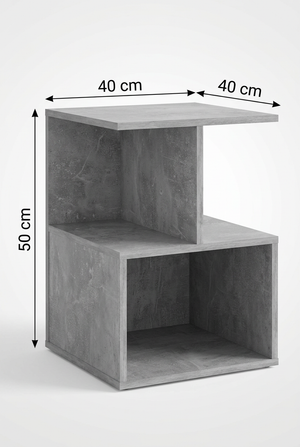 Nightstand co33 dimensions: width 40 cm, height 50 cm, depth 40 cm