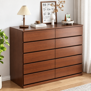 DR48 enhanced original photo of brown ten-drawer chest