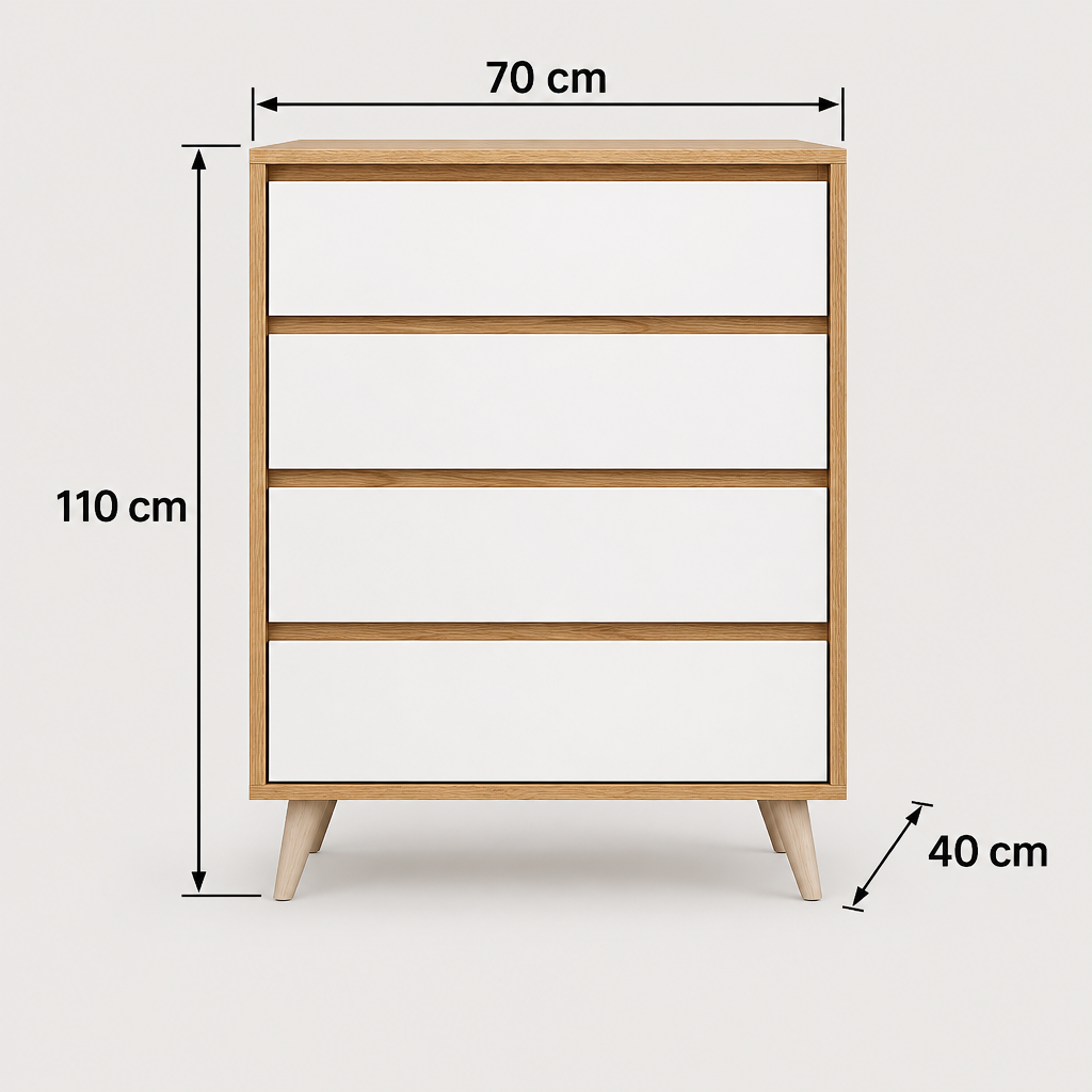 DR46 dimensions: width 70 cm, height 110 cm, depth 40 cm