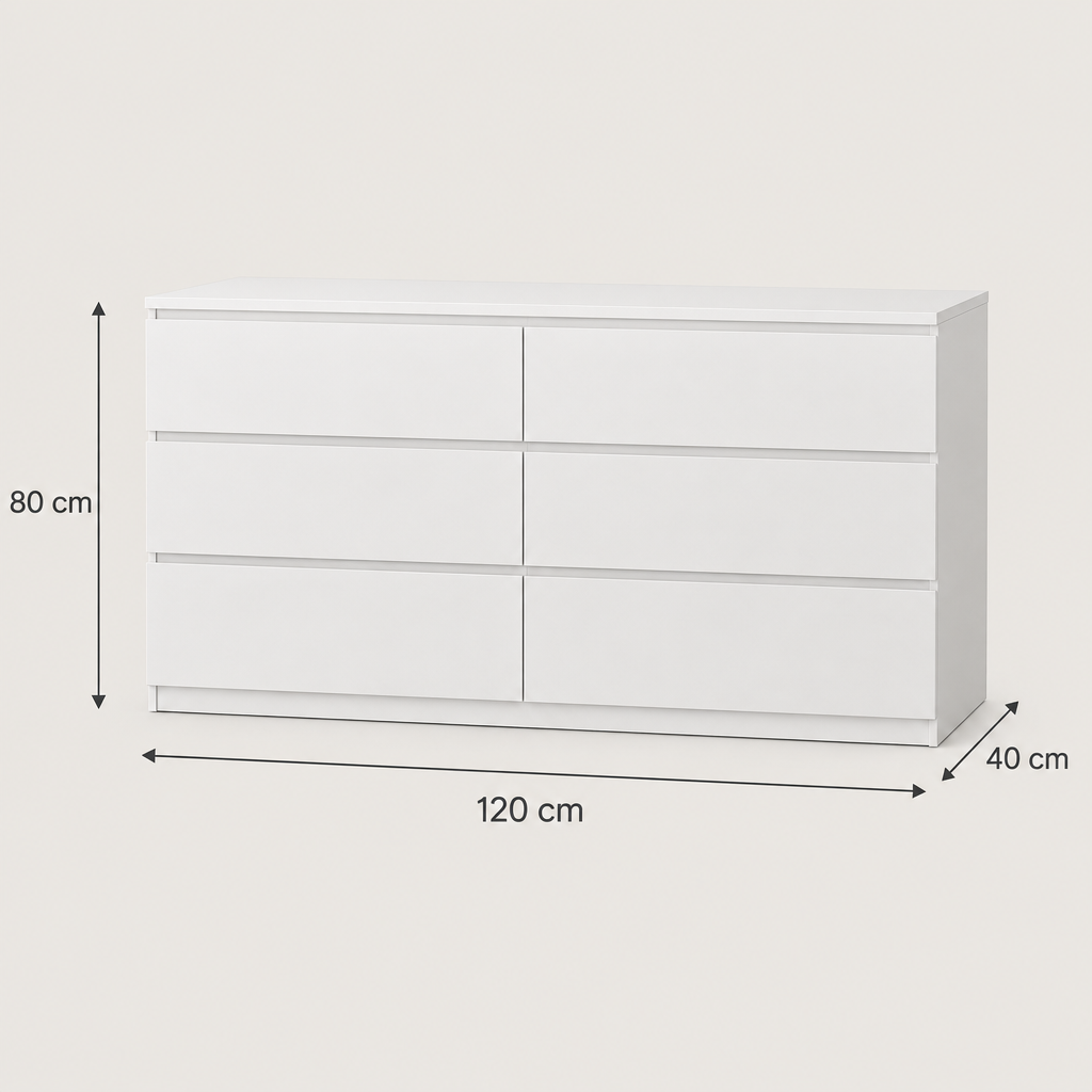 DR49 dimensions: width 120 cm, height 80 cm, depth 40 cm