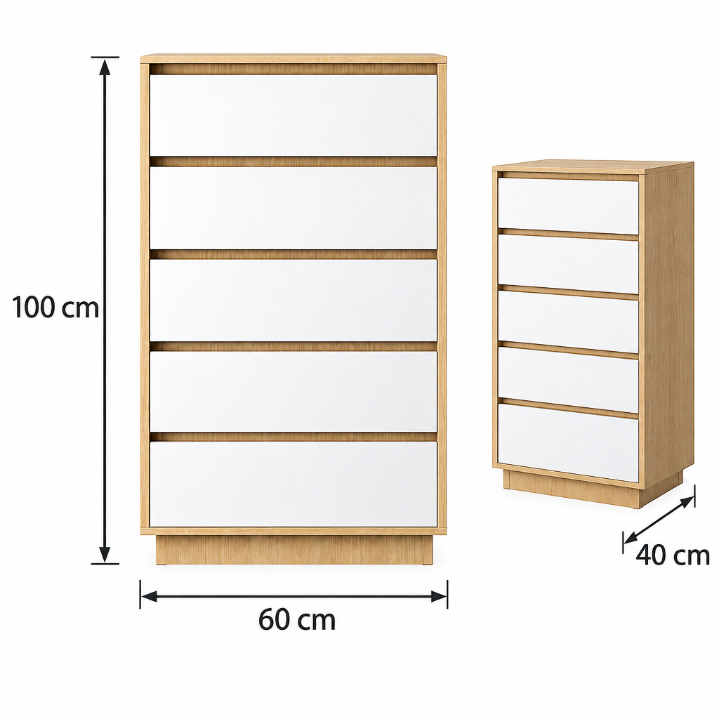 DR37 dimensions: width 60 cm, height 100 cm, depth 40 cm