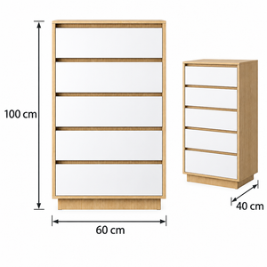 DR37 dimensions: width 60 cm, height 100 cm, depth 40 cm