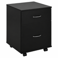 Black DR23 two-drawer unit on wheels
