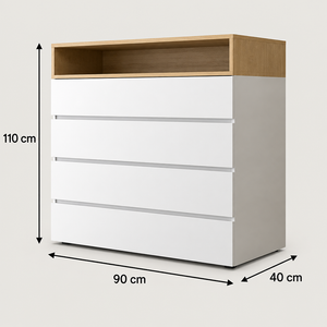 DR43 dimensions: width 90 cm, height 110 cm, depth 40 cm