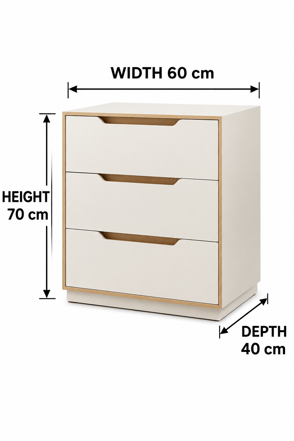 DR34 width 60 cm, height 70 cm, depth 40 cm