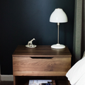 Brown wood-effect nightstand co26 with one drawer and open lower shelf