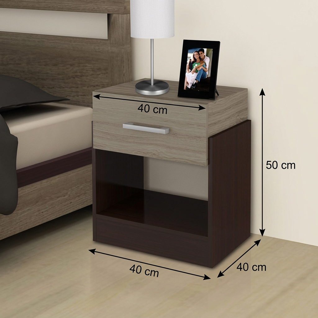 Nightstand co29 dimensions: width 40 cm, height 50 cm, depth 40 cm