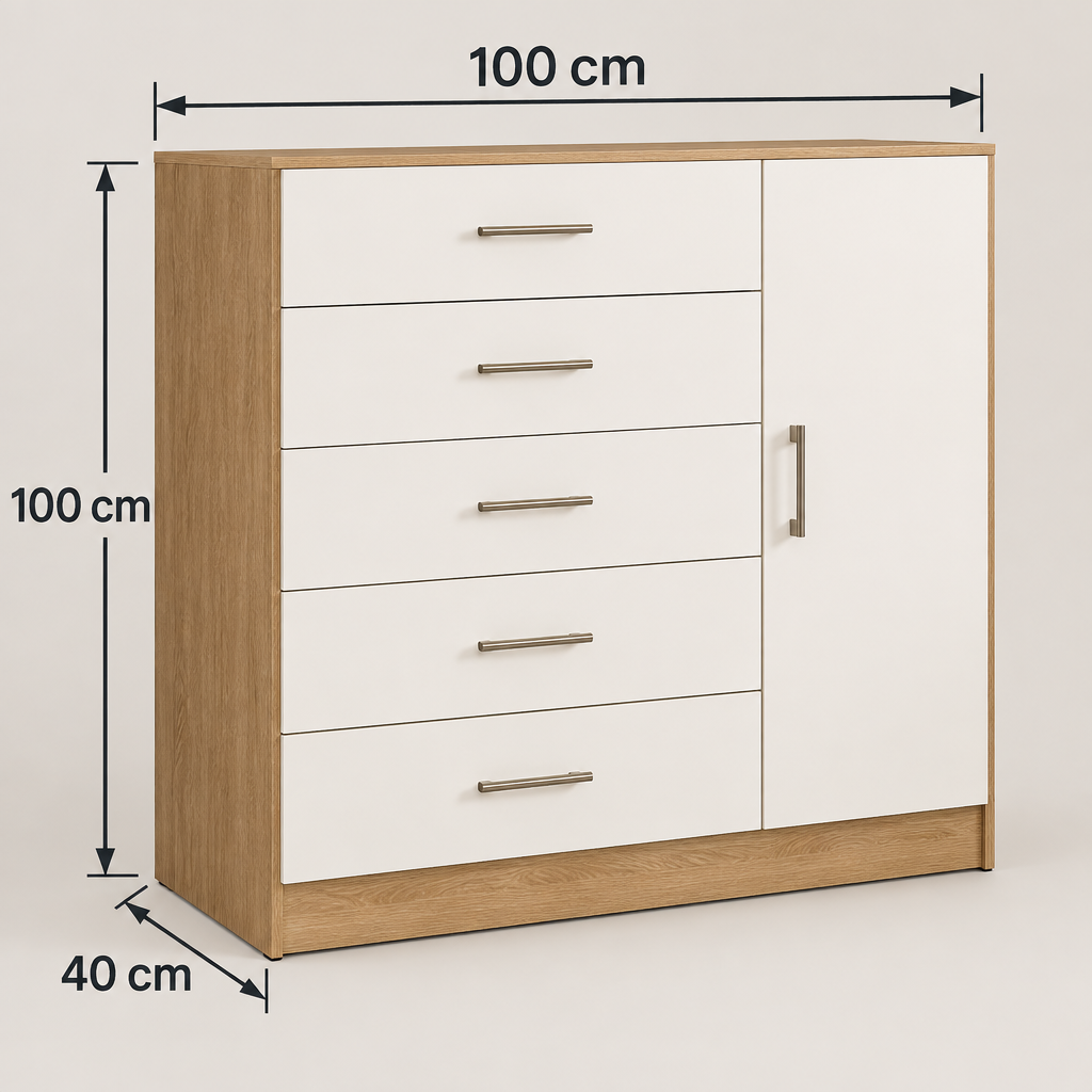 DR52 dimensions: width 100 cm, height 100 cm, depth 40 cm