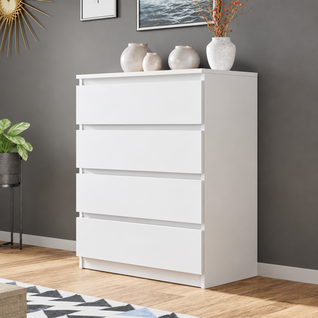 DR44 enhanced original photo of white four-drawer chest