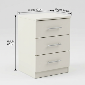 Nightstand co50 dimensions width 40 cm height 60 cm depth 40 cm