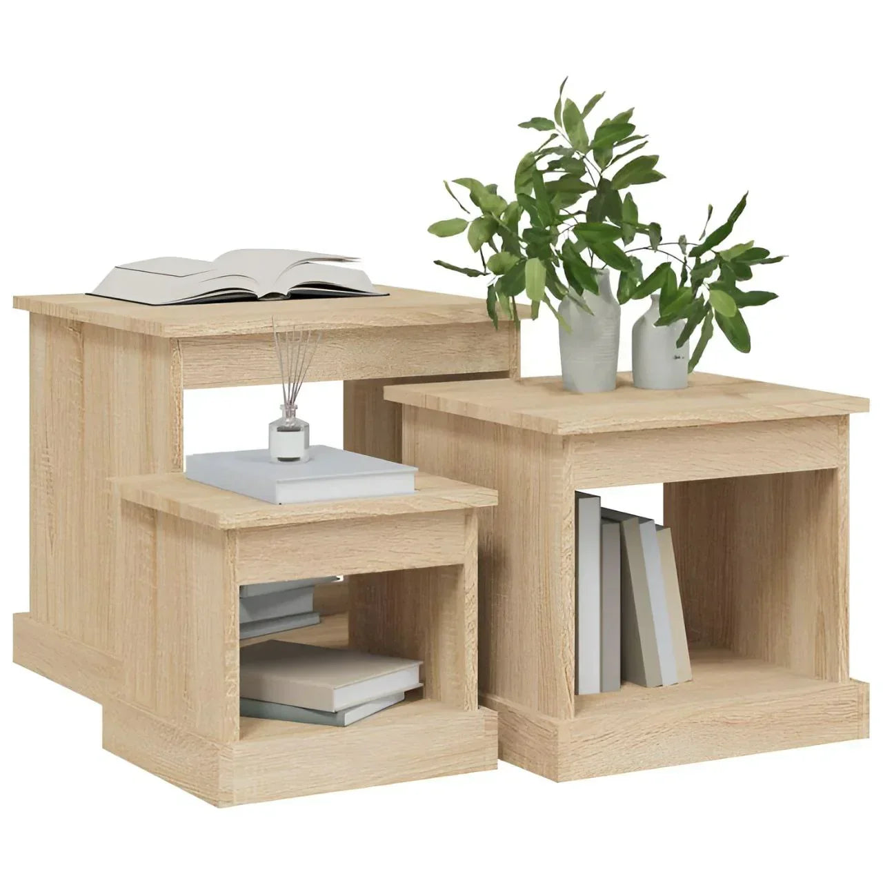Wooden Coffee Table – 40/35/30 × 40/35/30 × 40/35/30 cm | CT16