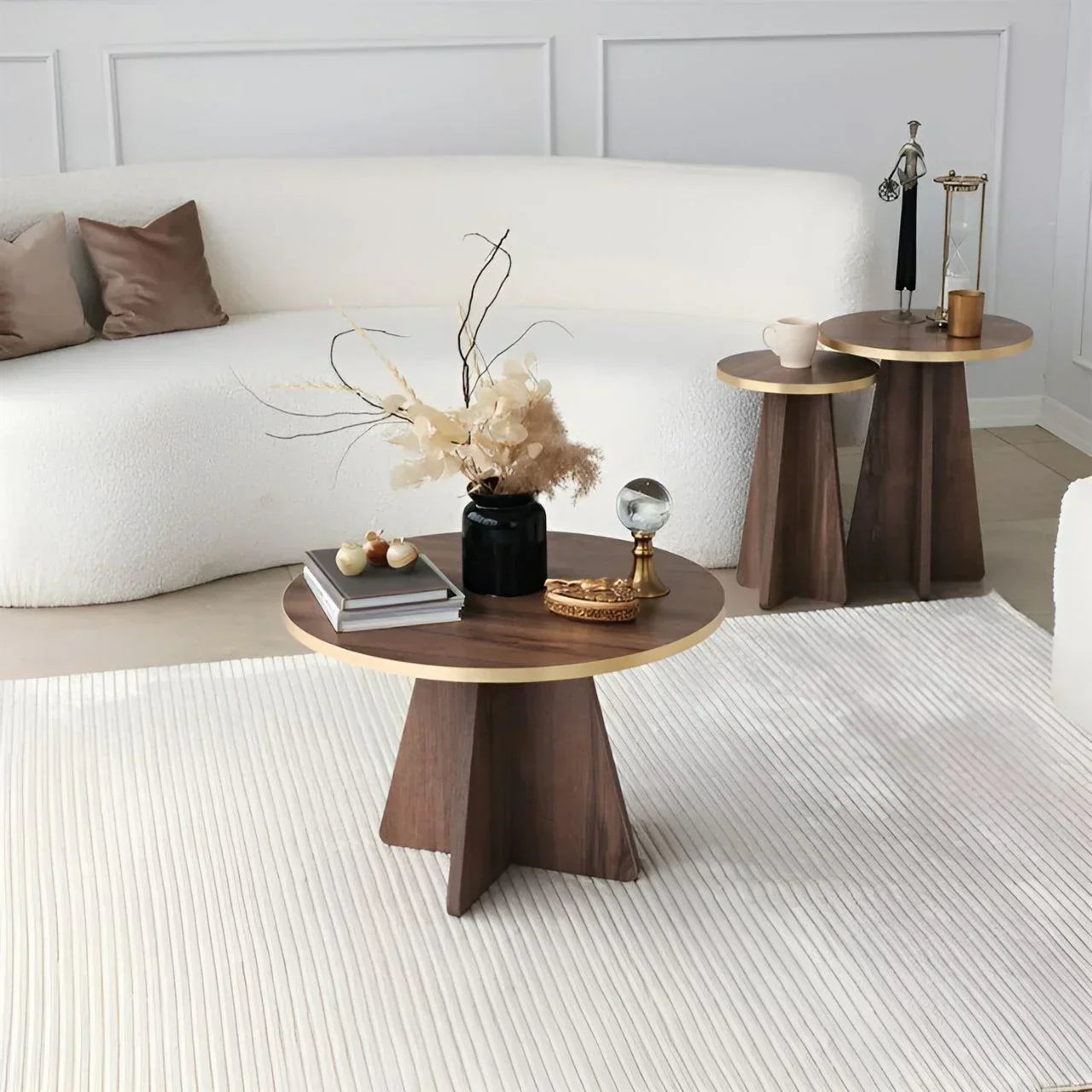 Wooden Coffee Table – Diameter 30/40/50 × 40/45/50 cm | CT17