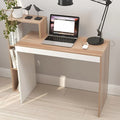 Wooden & White Desk – 100 × 50 × 80 cm | DE13