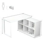 مكتب أبيض - ١٢٠ × ٥٠ × ١٢٠ سم | DE7