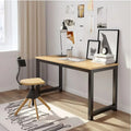 Wooden & Black Desk – 160 × 60 × 75 cm | DE18