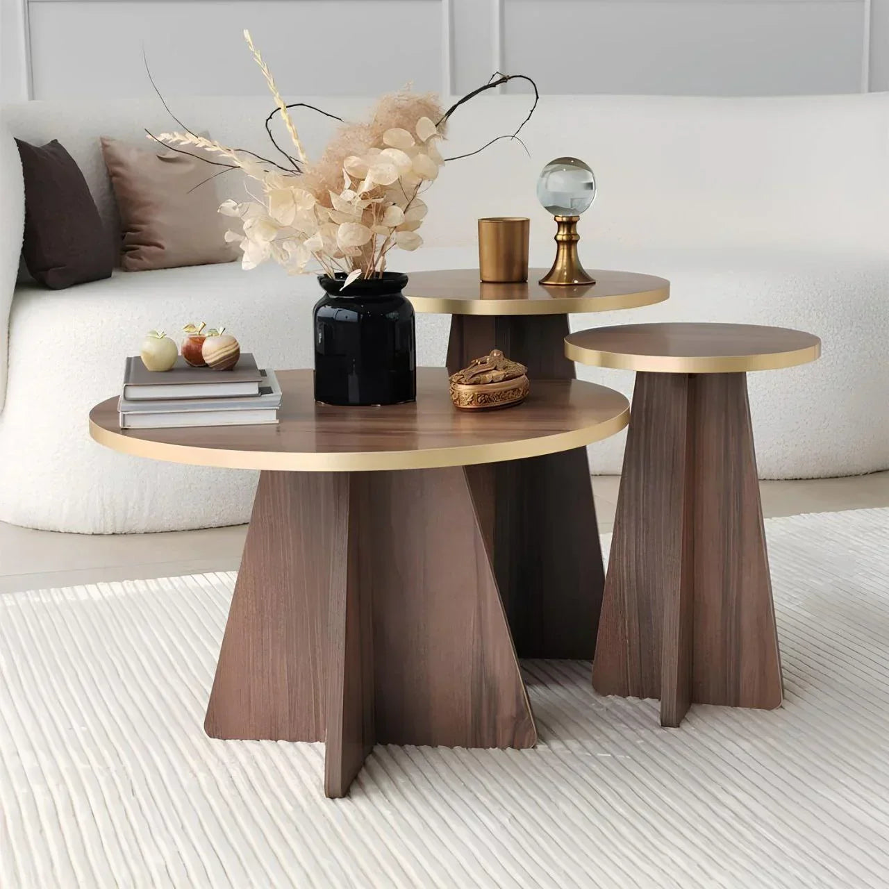 Wooden Coffee Table – Diameter 30/40/50 × 40/45/50 cm | CT17