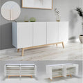 Buffet | White & Wood | 160 × 40 × 90 cm | BT13